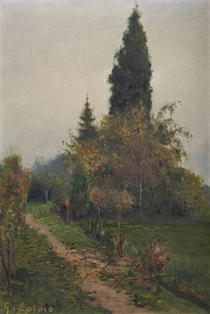 GIOVANNI COLMO<BR>Torino 1867 - 1947<BR>"Stradina di campagna"