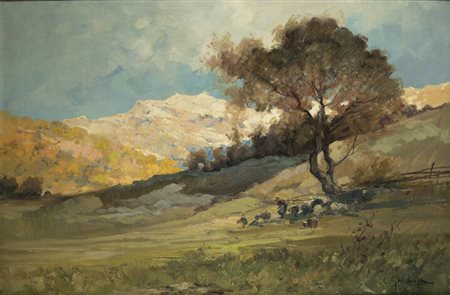 CESARE GHEDUZZI<BR>Crespellano (BO) 1894 - 1944 Torino<BR>"Paesaggio collinare"