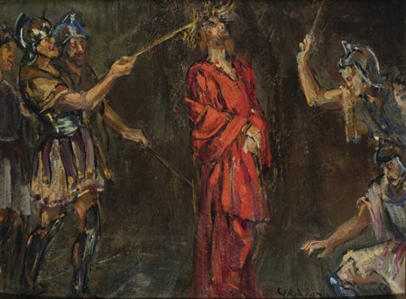 PIER ANTONIO GARIAZZO<BR>Torino 1879 - 1964<BR>"Gesù incoronato" 1953