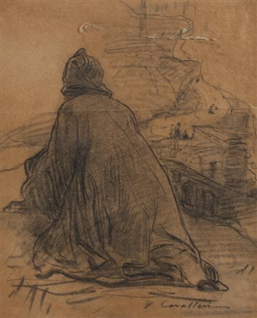 VITTORIO CAVALLERI<BR>Torino 1860 - 1938<BR>"Viandante"