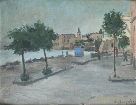 CARLO TERZOLO<BR>Incisa Scapaccino (AT) 1904 - 1975 Torino<BR>"Paesaggio" 1950