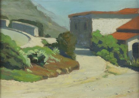 SANDRO VACCHETTI<BR>Carrù (CN) 1889 - 1974 Torino<BR>"Sole in riviera" estate 1953