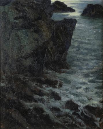 MARIO CHIANESE<BR>Sampierdarena (GE) 1928 - 2020 Novi Ligure (AL)<BR>"Maretta a Nervi" o "Mareggiata a Nervi" 1996