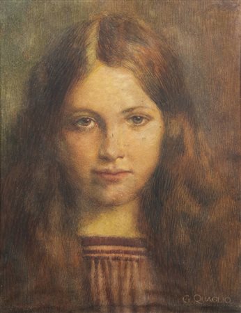 GIANNI QUAGLIO<BR>Tolmezzo (UD) 1885 - 1960 Milano<BR>"Giovinetta" ante 1945
