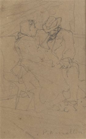 PLINIO NOMELLINI<BR>Livorno 1866 - 1943 Firenze<BR>"Colloquio"