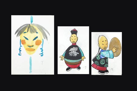 GOLIA (Eugenio Colmo)<BR>Torino 1885 - 1967<BR>A - Cinesino<BR>B - Cinesino<BR>C - Volto di cinese