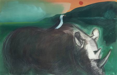 LUCIANO PROVERBIO<BR>Alessandria 1936 - 2009 Torino<BR>"Rinoceronte"