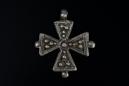  Arte africana - Etiopia.
Croce copta.
Argento. .