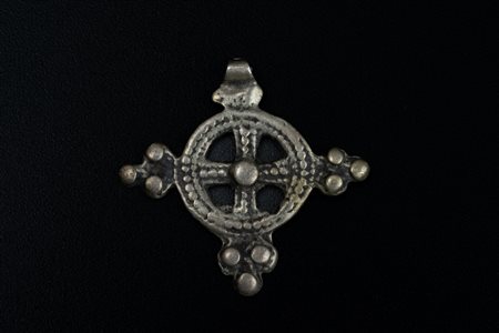  Arte africana - Etiopia.
Croce copta.
Argento.
