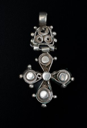 Arte africana - Etiopia.
Croce copta.
Argento.