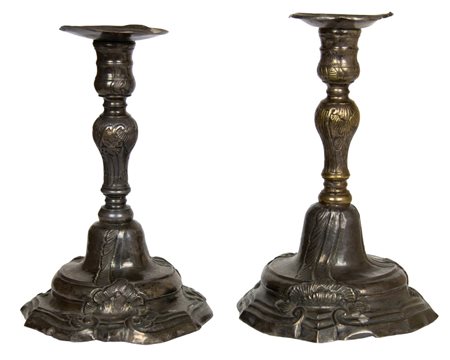 COPPIA DI CANDELABRI MONOCERA