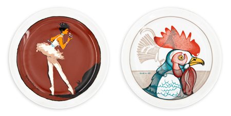 AUTORI VARI (FLORIANO BODINI E KRUMM) - Lotto unico di 2 multipli in ceramica