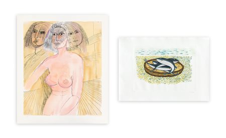 AUTORI VARI (CASSINARI E MIGNECO) - Lotto unico composto da 2 opere grafiche
