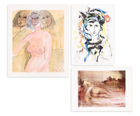 AUTORI VARI (AJMONE, CASSINARI E TRECCANI) - Lotto unico composto da 3 opere grafiche
