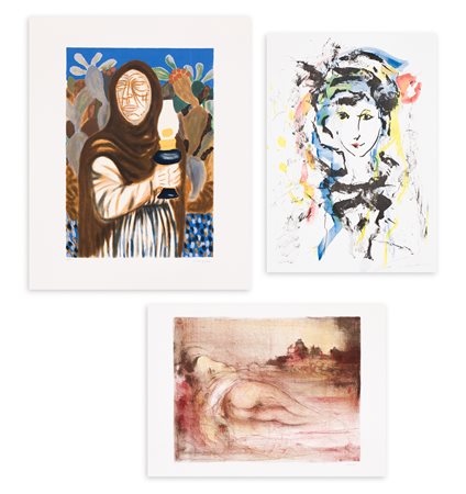 AUTORI VARI (MIGNECO, AJMONE E TRECCANI) - Lotto unico composto da 3 opere grafiche
