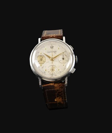 EBERHARD CRONOGRAFO IN ACCIAIO A 3 CONTATORI SERIAL NUMBER 1019478 1950 CIRCA...