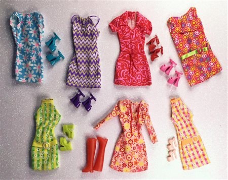 LOTTO ABITI BARBIE Anni '90 Difetti