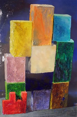 FEDERICO VESCOVO (Milano, 1961) "Sonno con sogni", 2008 tecnica mista su tela...