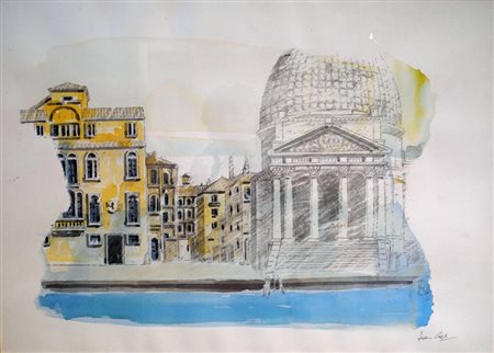 TONINO CAPUTO (Lecce, 1933) Senza titolo acquerello su carta cm 50x70 Firmata