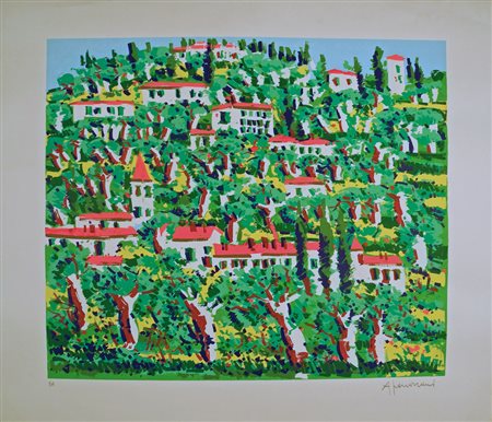 ATHOS FACCINCANI (Peschiera del Garda. 1951) Senza titolo serigrafia cm 70x80...