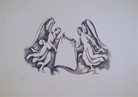 GREGORIO SCILTIAN (Rostov, 1900 – Roma, 1985) Senza titolo litografia cm...