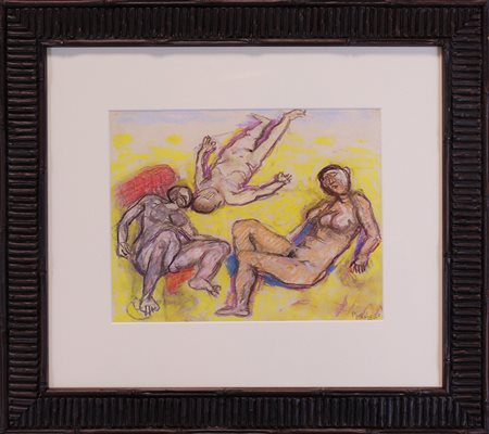 FAUSTO PIRANDELLO, "Bagnanti scorciate", 1970