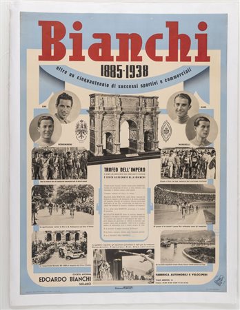 Manifesto Bianchi 1938 Manifesto originale del 1938, celebrativo dei successi...