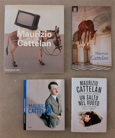 MAURIZIO CATTELAN – Lotto unico di 4 cataloghi