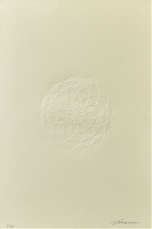 Ezio Gribaudo SENZA TITOLO calcografia su carta, cm 45x30; es. 3/150 firma...