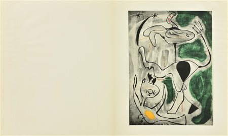 Joan Miro' L'HOMME ANE riproduzione fotolitografica, cm 38x48,5; es. 631/1000...