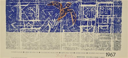 Ibrahim Kodra SENZA TITOLO xilografia, cm 20,5x43; 110 esemplari non numerati...