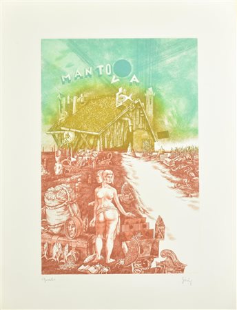 Rudi Gorog INFERNO C.20 incisione su carta Fabriano, battuta cm 59x39, su...