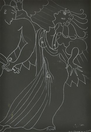 Sebastian LA FIN D' HERMAPHRODITE serigrafia su carta, cm 35x50; es. 1/85...