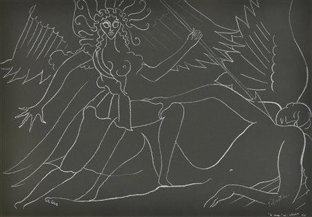 Sebastian LE SONGE serigrafia su carta, cm 35x50; es. 3/85 firma e titolo