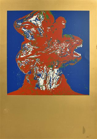 Harry Jelinek SENZA TITOLO serigrafia su carta, cm 68x48; es. s.t. timbro con...