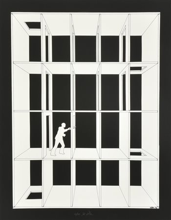 Roberto Vota CASELLARIO N.1 serigrafia su carta, cm 57x44, es. 45/90 firma e...