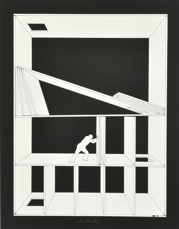 Roberto Vota CASELLARIO N.2 serigrafia su carta, cm 57x44, es. 45/90 firma e...