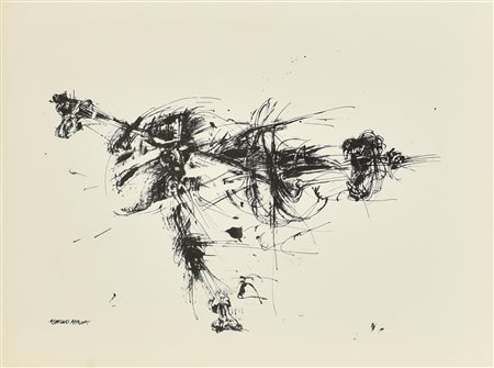 Marino Haupt SENZA TITOLO riproduzione fotolitografica, cm 32x47 firma in lastra