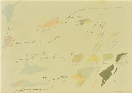 Ignoto SENZA TITOLO litografia su carta Fabriano, cm 50x70; es. P.A. firma e...