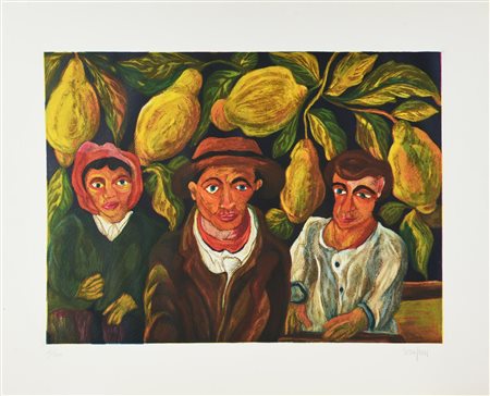 Beppe Serafini SENZA TITOLO acquaforte-acquatinta, cm 49,5x68; su foglio...