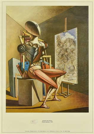 GIORGIO DE CHIRICO manifesto, cm 68x49 edito in occasione della mostra...