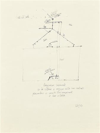 Piero Fogliati SENZA TITOLO inchiostro su carta, cm 50x37 firma e data...