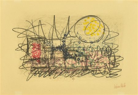 Roberto Andreani SENZA TITOLO tecnica mista su carta, cm 35x50 firma sul...