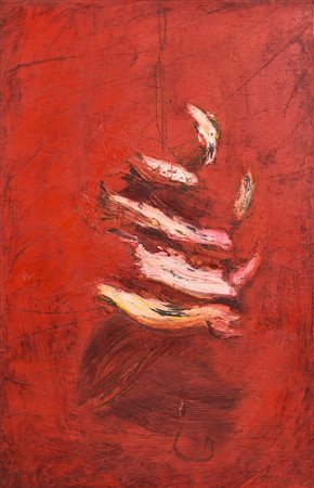 Ermanno Barovero STUDIO PER UN' ESCA olio su tela di juta, cm 50x30 firma sul...