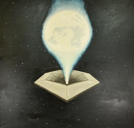 Marco Tiani REGIONE OLEARTICA olio su tela, cm 150x150 sul retro: firma,...