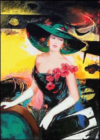 FARINELLI EZIO  Rieti 1937 “Donna con cappello” 