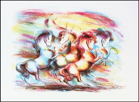 VULIC JOVAN Beji 1951 “Vortice di cavalli” 