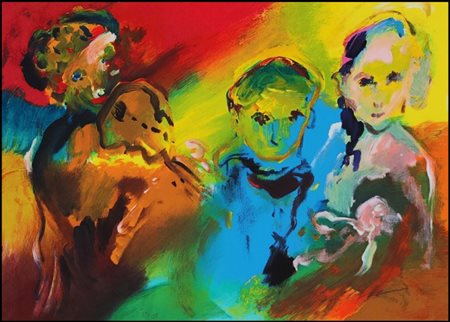 TRECCANI ERNESTO Milano 1920-2009 “La famiglia dei suonatori” 