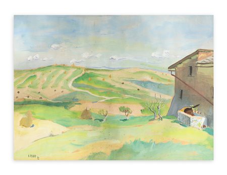 EDMONDO POLETTI (1908-1978) - Senza Titolo (Campagna Toscana), 1932