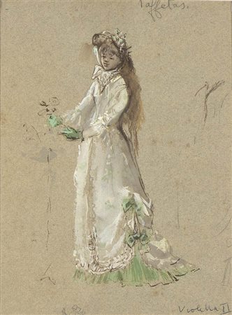 ANONIMO: Fanciulla in abito bianco